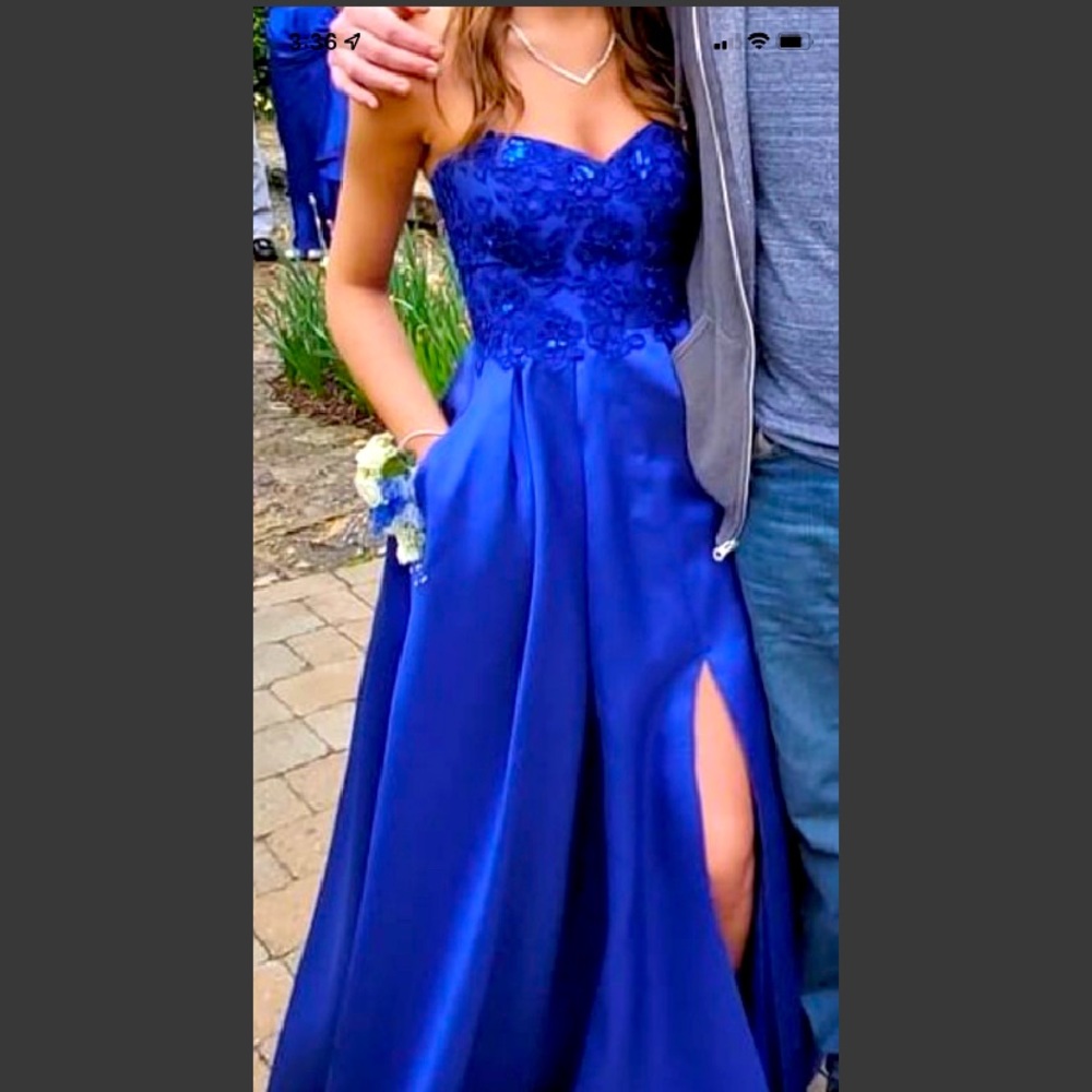 Royal blue prom dress